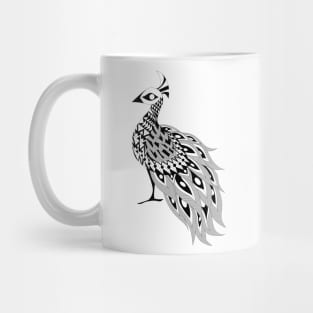 pavo real the royal peacock ecopop in mexican totonac wild pattern art Mug